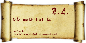 Németh Lolita névjegykártya